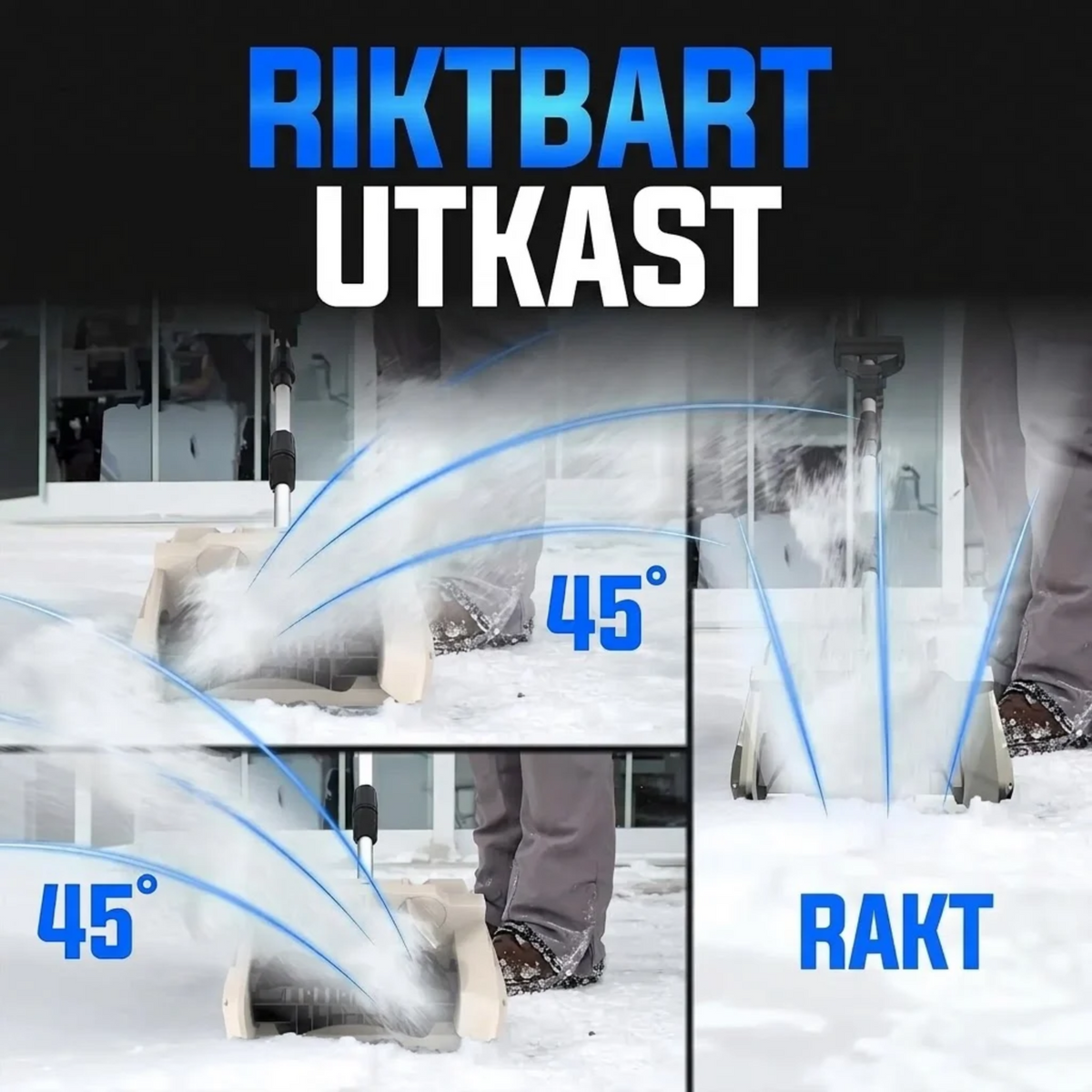 POWLSTORM X20 Batteridriven Snöskyffel Kit, 20V | 25 cm Borstlös Snöslunga | Riktplatta & Justerbart Handtag | Inkl. 5,0 Ah Batteri + Snabbladdare