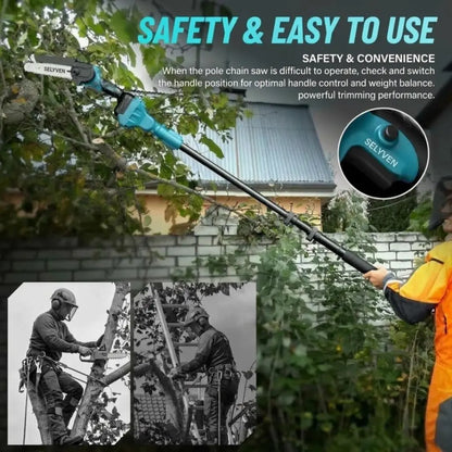 Selyven T6 2-in-1 Cordless Pole Saw & Mini Chainsaw + FREE BATTERY + CHARGER