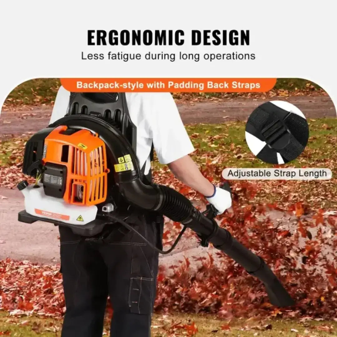 SELYVEN Gas Leaf Blower 52CC Backpack Snow Blower 2 Stroke with Fuel Tank 1.37L Air Volume 480CFM for Lawn Care, Leaf Cleaning, Snow Removal