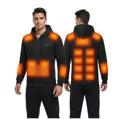 Premium Full-Zip Smart Heated Hoodie - 26-Zone Rapid Heat